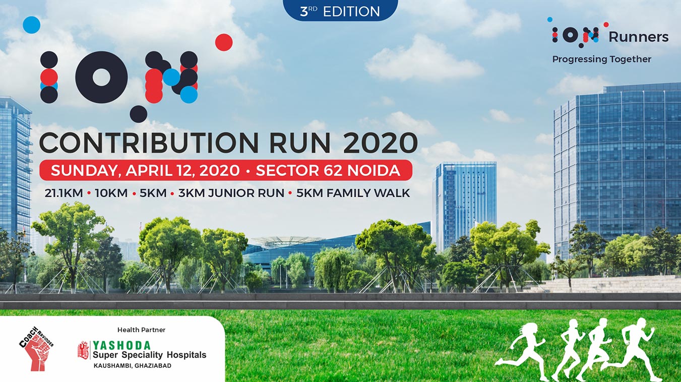 Event Details, ION Contribution Run, Sunday 12 April 2020, Sector 62 Noida, Coach Ravinder Gurugram